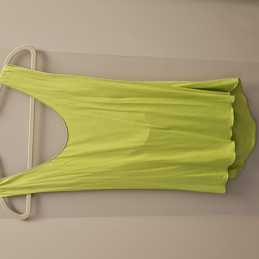 NWOT Teatro Dei Sogni By Beppe Bondi Lime Green Draped Sleeveless Top